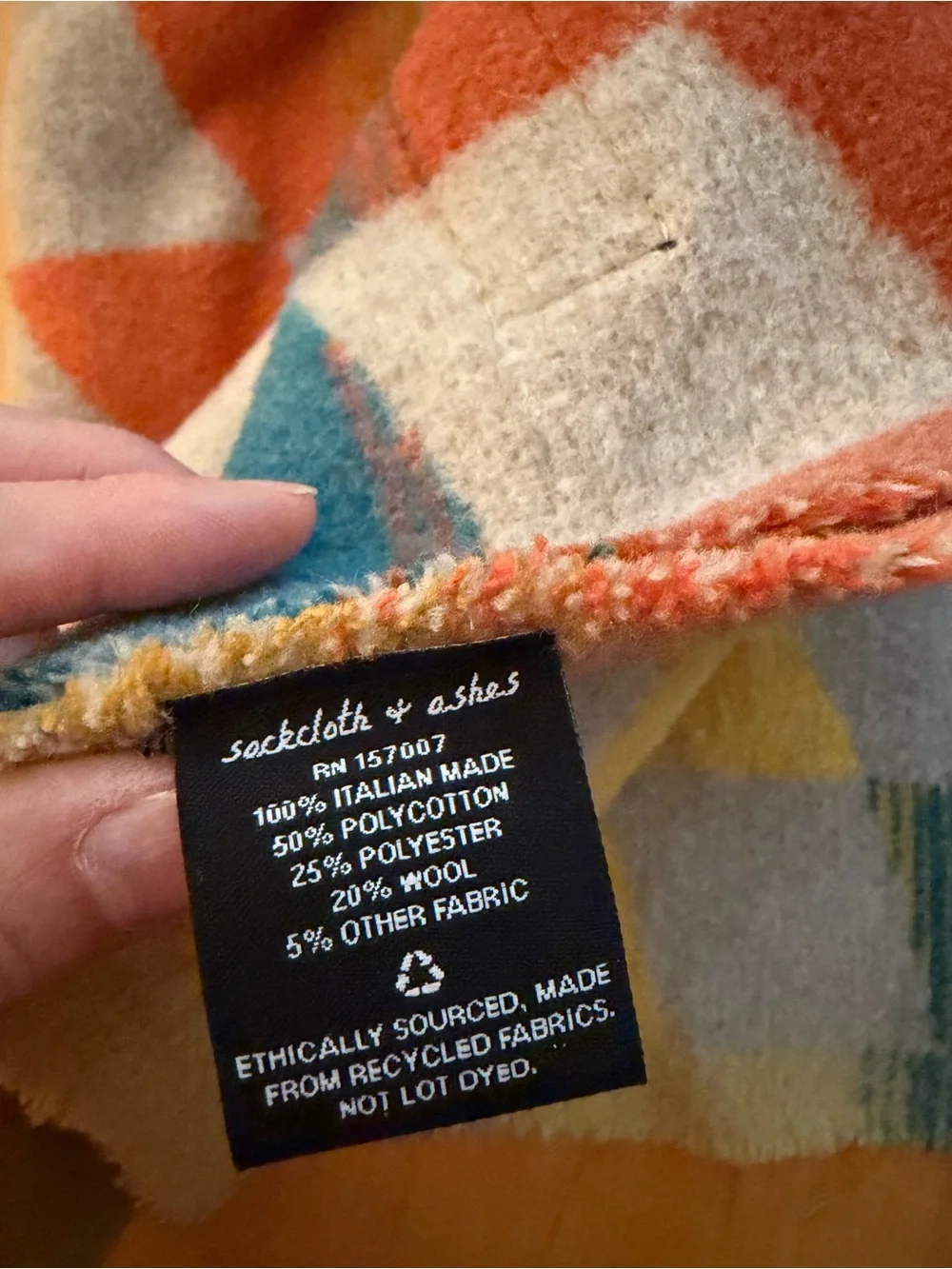 Woven Checkerboard Throw Blanket - Yellow, Orange, Teal, White
